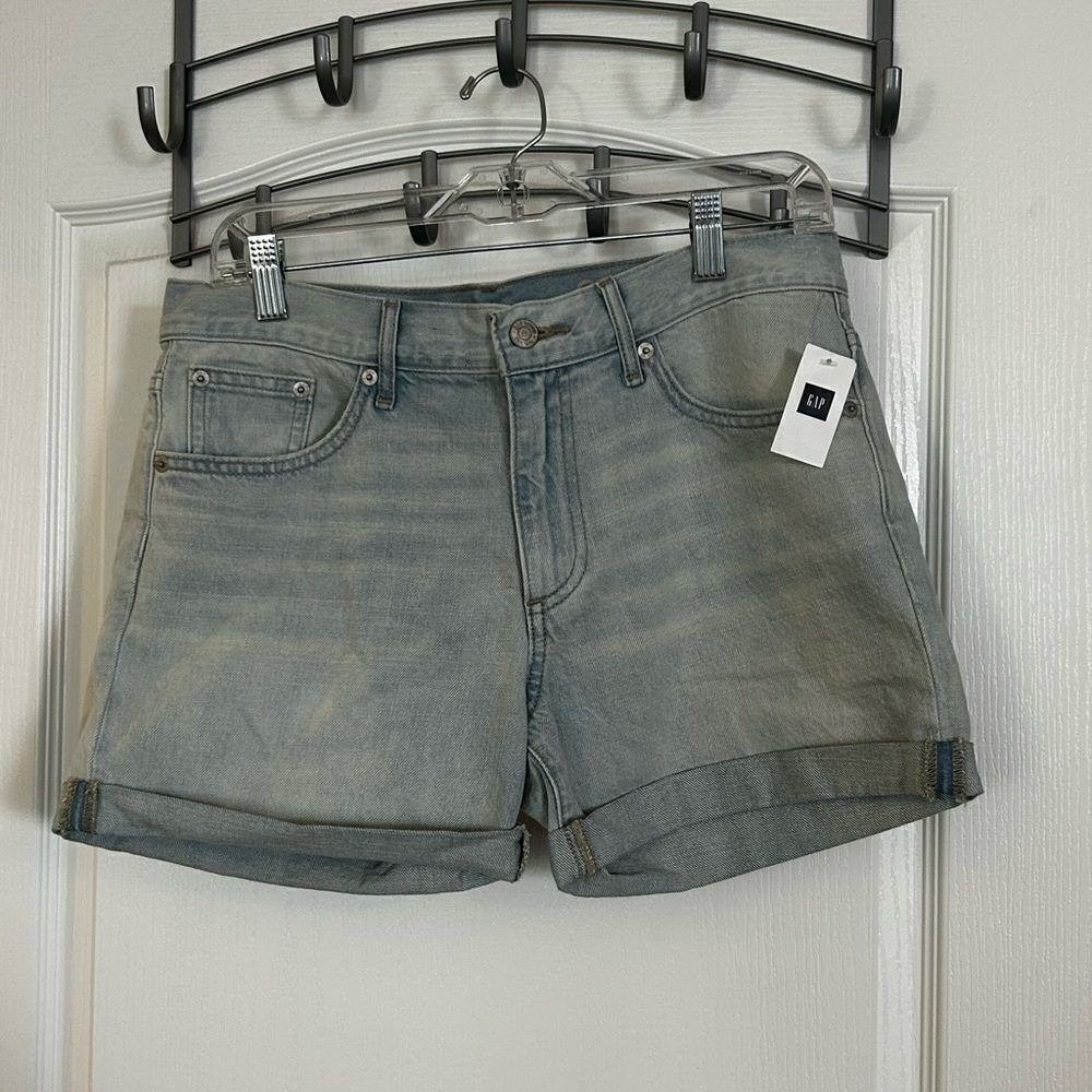 Gap 1969 Sexy Boyfriend Denim Jean Shorts 27P vintage light blue 70s 60s NWT